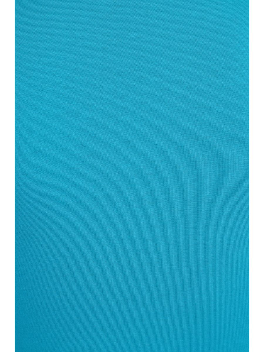 MANDARIN COLLAR TOP-Turquoise