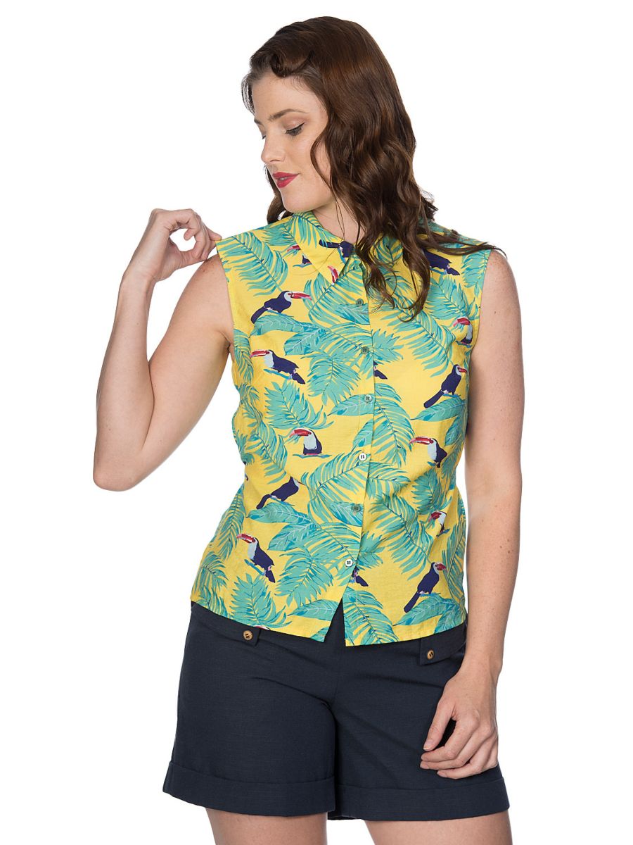 TOUCAN ALL OVER BLOUSE