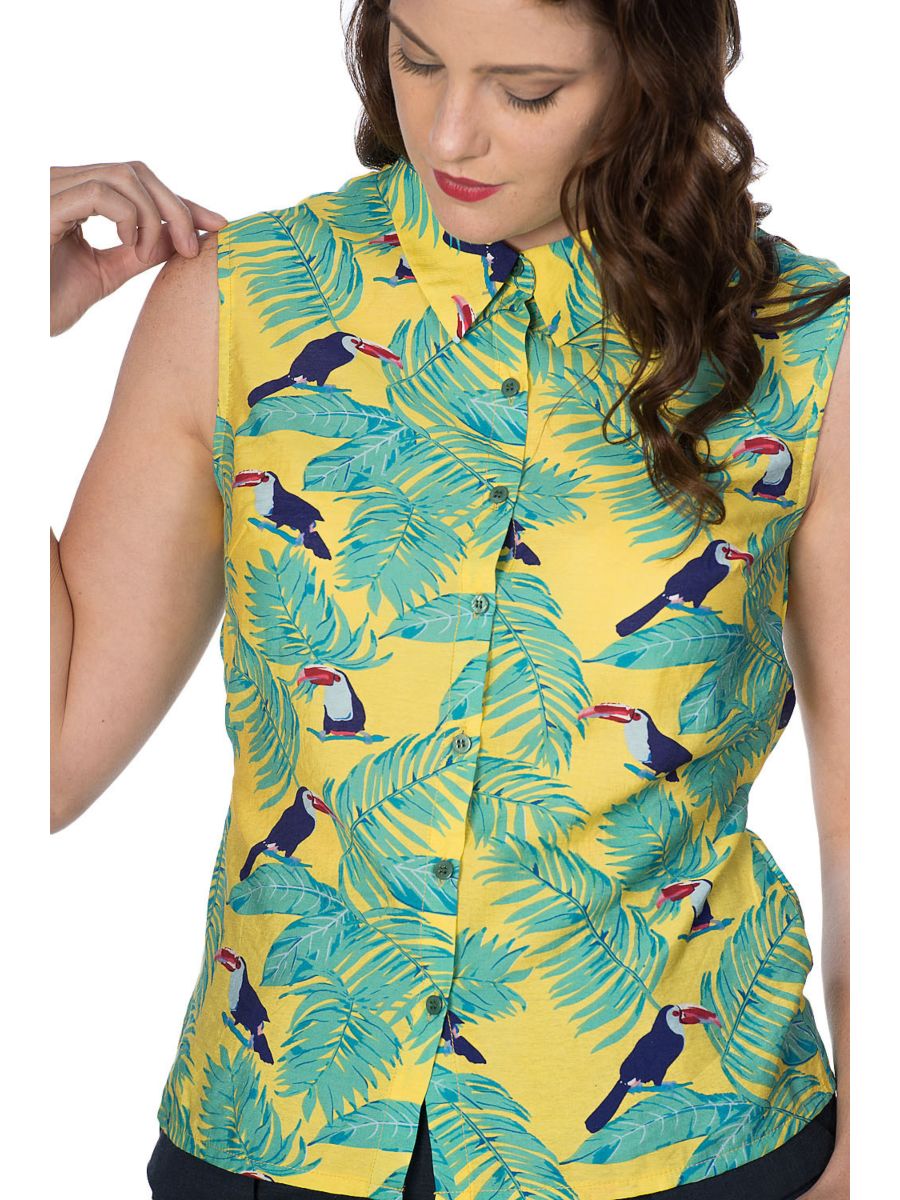 TOUCAN ALL OVER BLOUSE