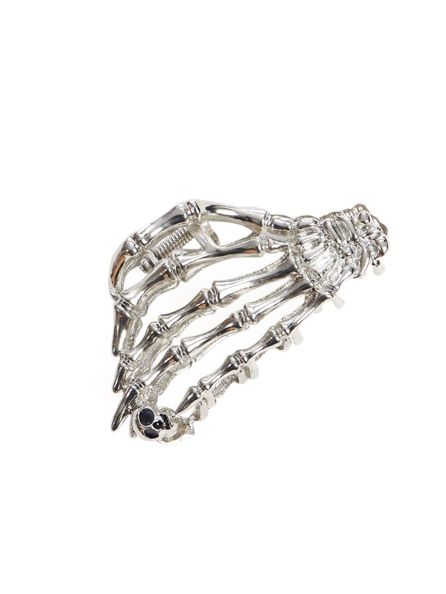 SKELETON HANDS HAIR CLAW-Silver-One Size-EU