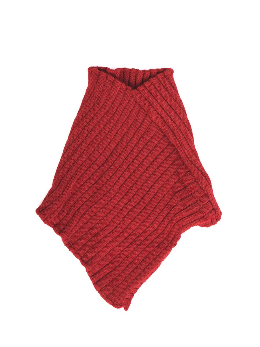 LOLA KNITTED NECK WARMER-Red-One Size-EU