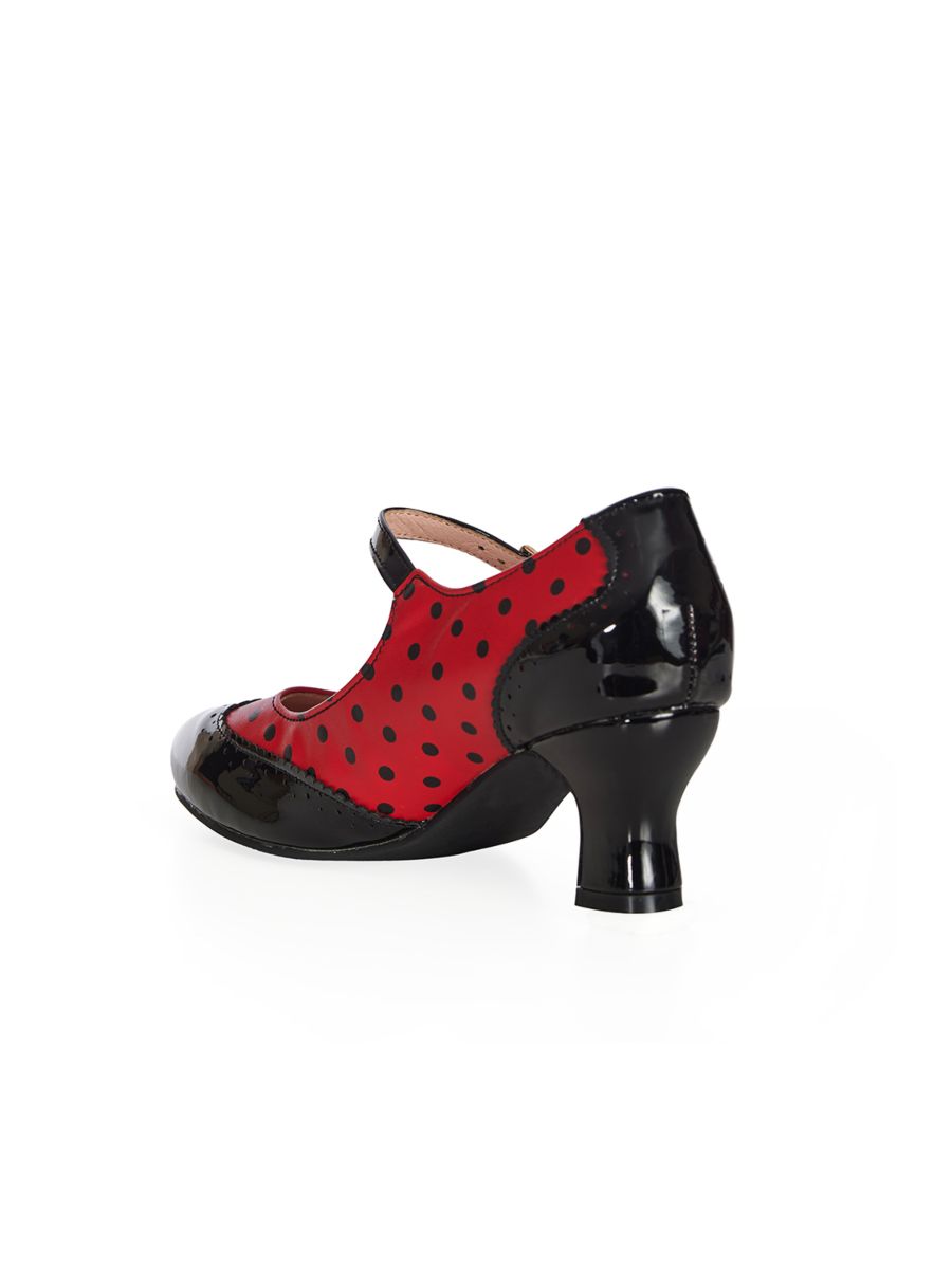  STEPPIN' STYLE MARY JANE HEELS-Red