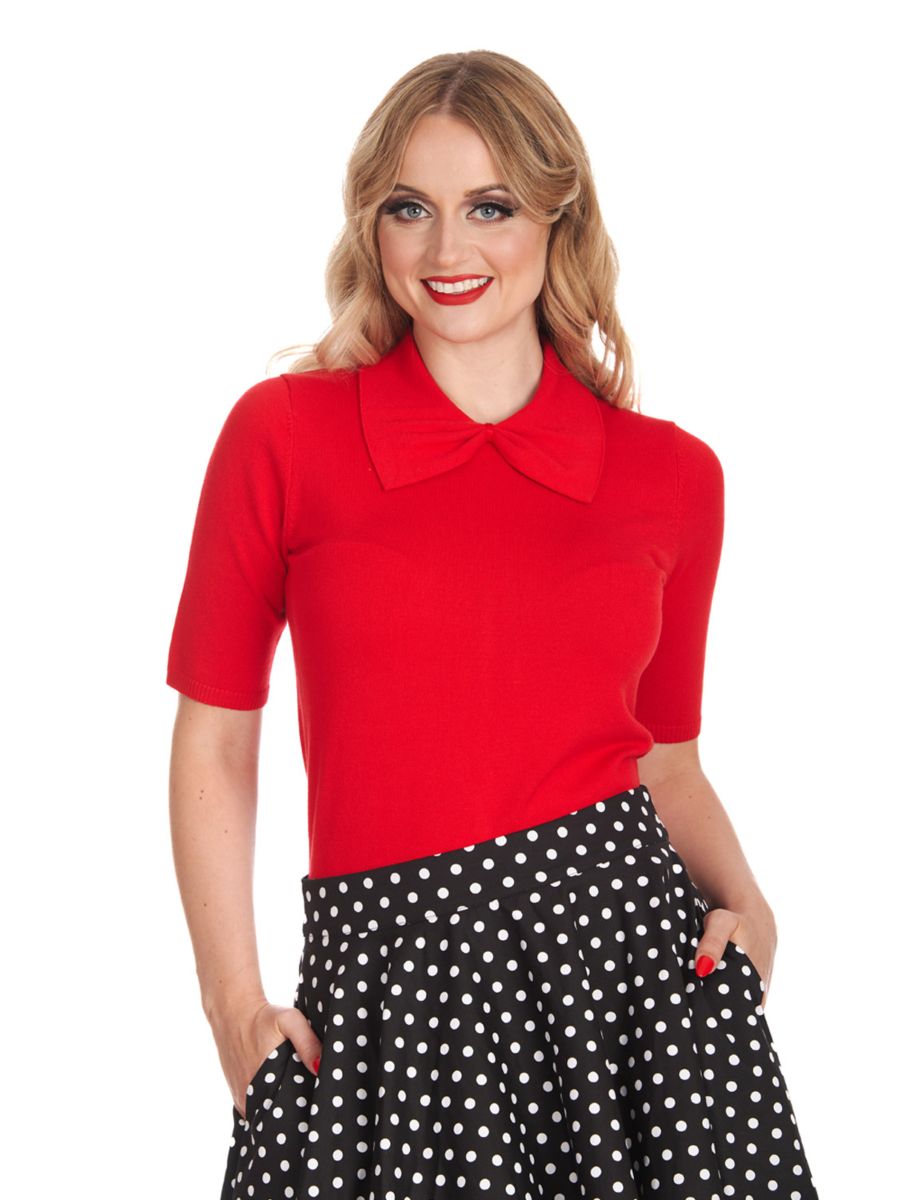 BOW DELIGHT JUMPER-Red
