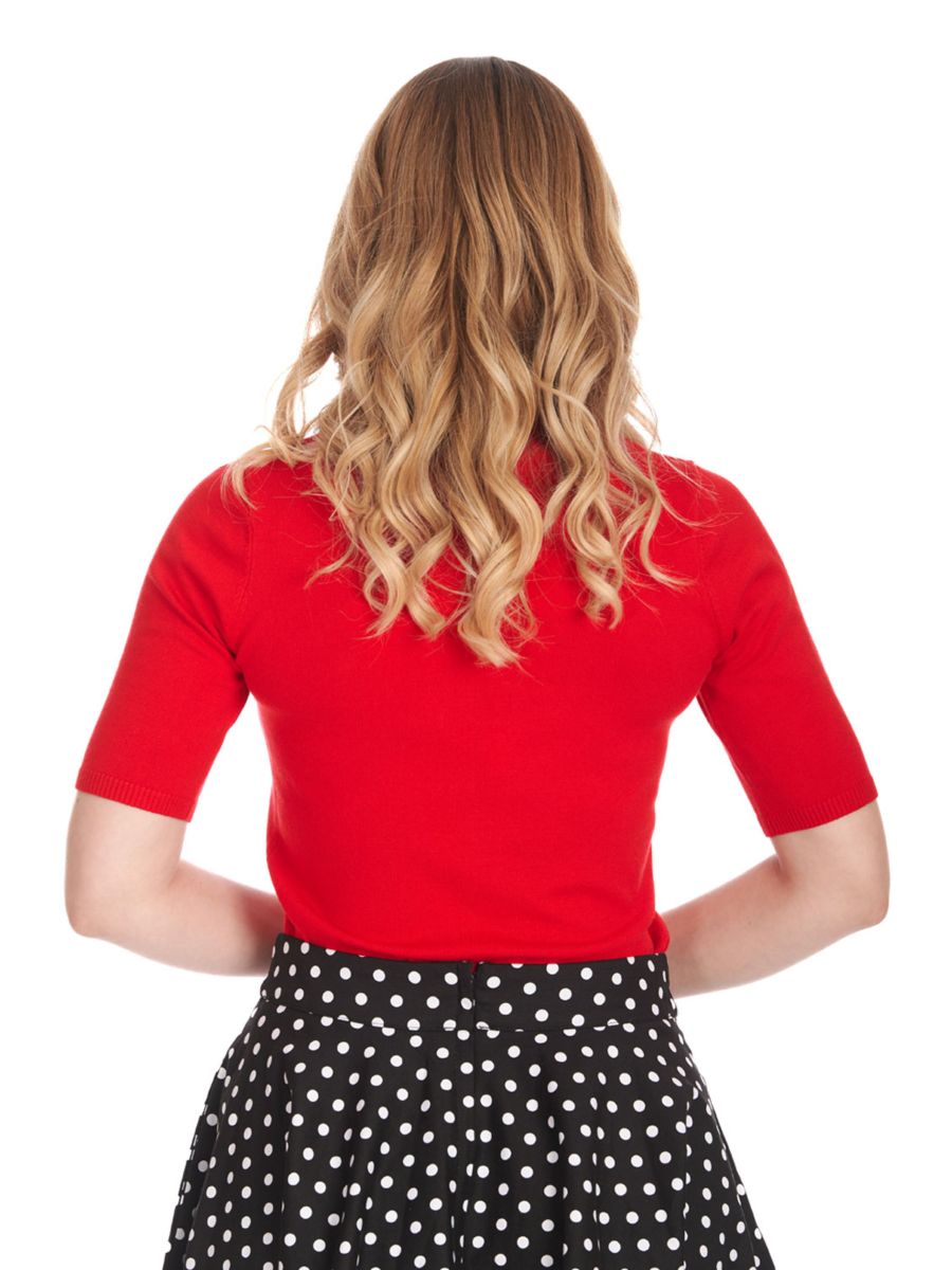 BOW DELIGHT JUMPER-Red
