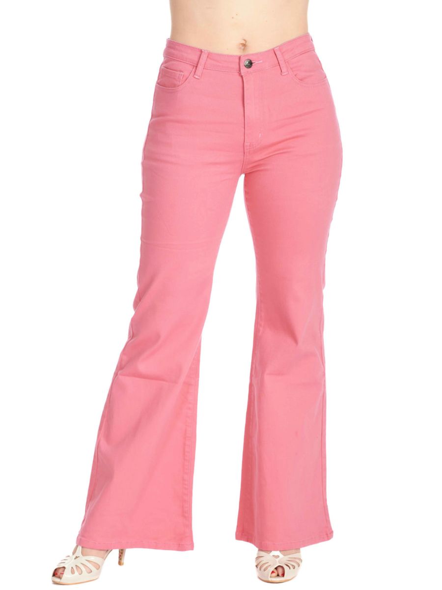 LOVE FLARE TROUSER-Pink