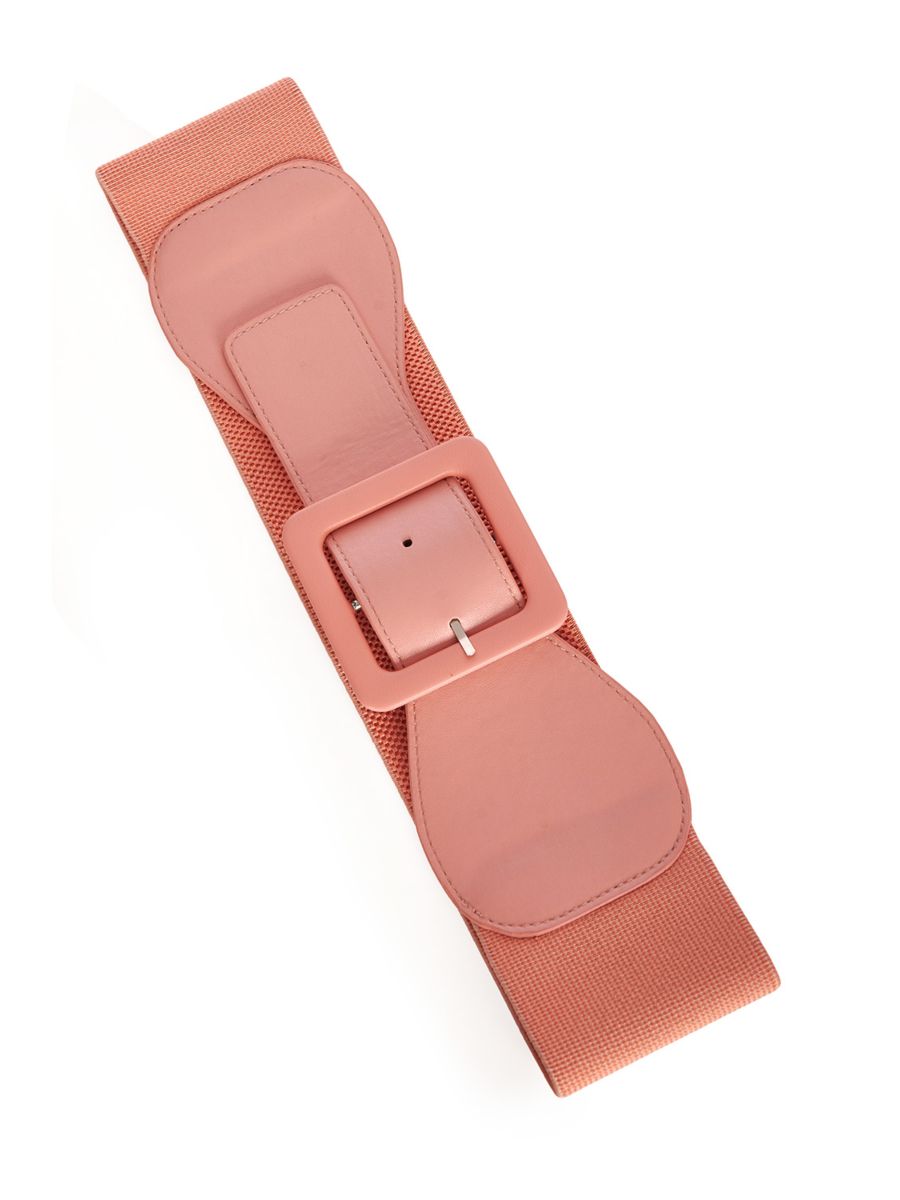 LAST DAY OUT SQUARE BUCKLE BELT-Pink