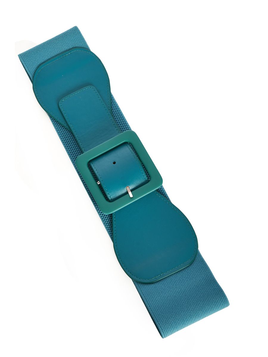 LAST DAY OUT SQUARE BUCKLE BELT-Turquoise