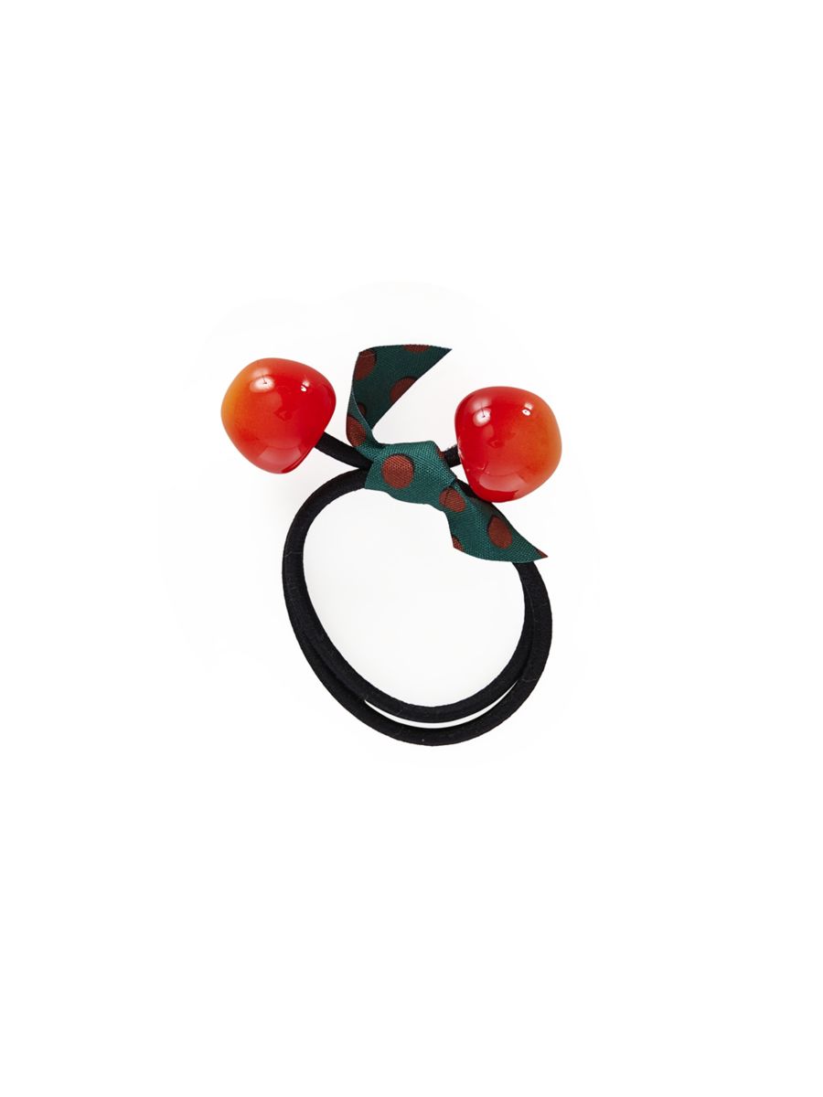 CHERRY CHANCE HAIR TIE-Red