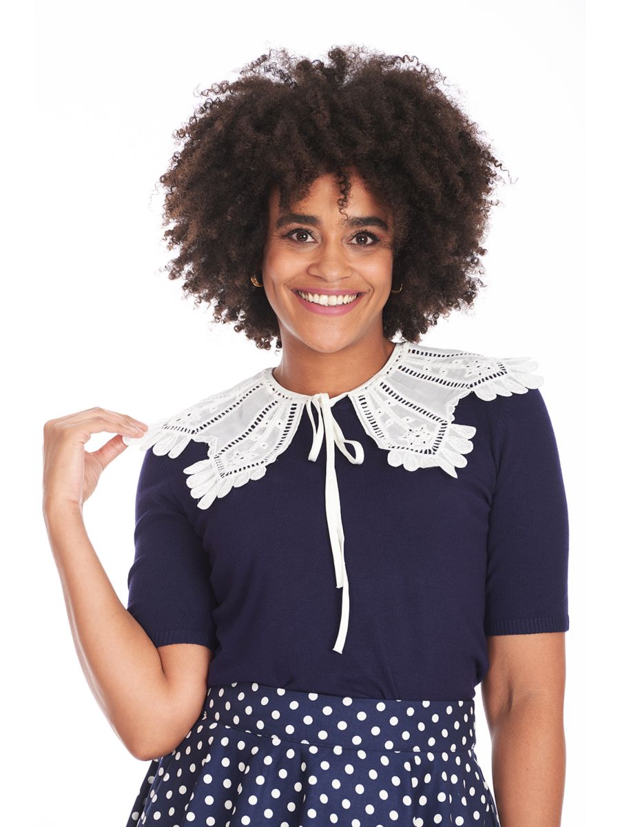 EVELYN LACE COLLAR-White