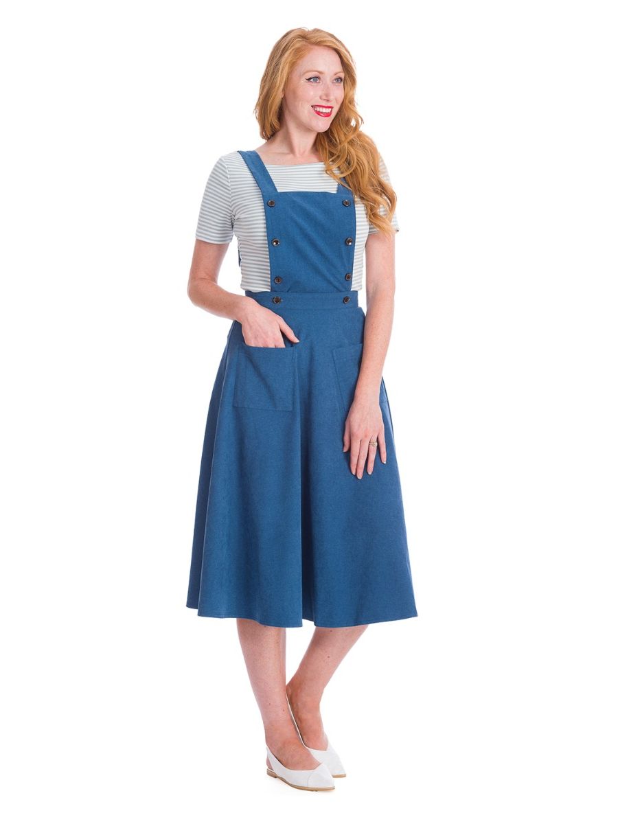 Banned Retro 1960's Book Smart Pinafore Adele Dress