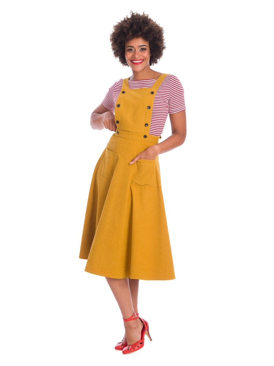 Banned Retro 1960's Book Smart Pinafore Adele Dress