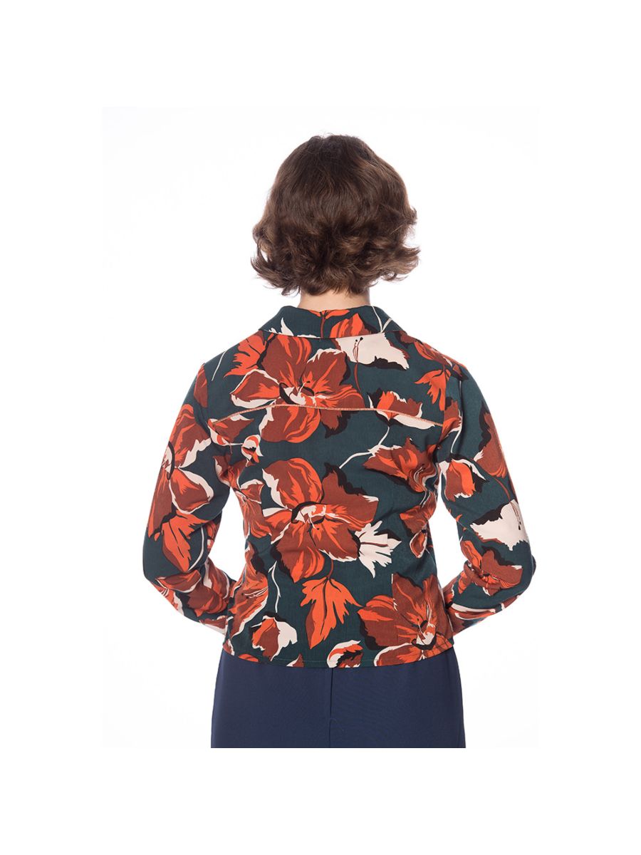 THE WORK TO COCKTAILS FLORAL SHIRT